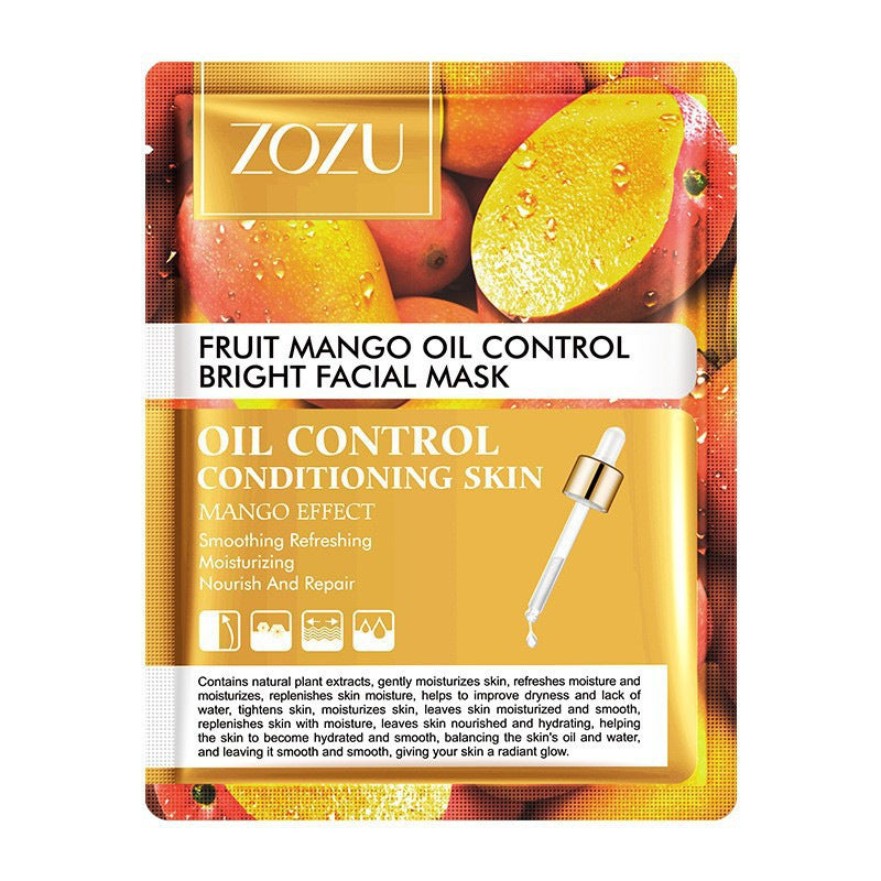 Cross-border Plant and Fruit Face Mask25g  Red Pomegranate Mango Oligopeptide Moisturizing Mask Export Manufacturer Wholesale