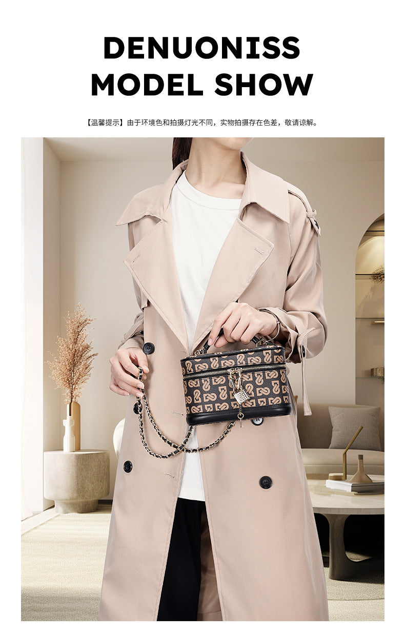 European and American Retro Printed Chain Small Square Bag Trendy Crossbody Women's Bag Niche Versatile Shoulder Handbag Women's Manufacturer