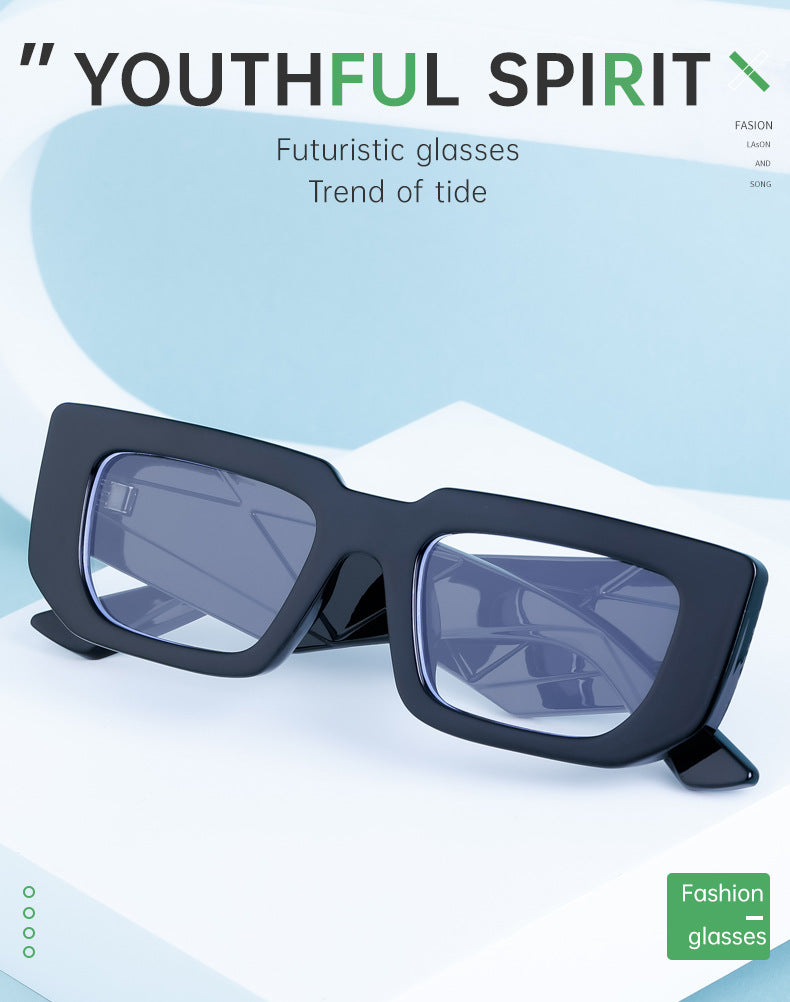 Fashion Small Frame Sunglasses for Women Trendy European and American Wide Leg Square Frame Sunglasses High-end Wholesale sunglasses