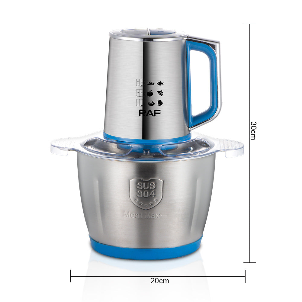 RAF European and American Standard Meat Grinder Household Stainless Steel Electric Food Processor Multi-Functional Kitchen Meat Mincer 3L