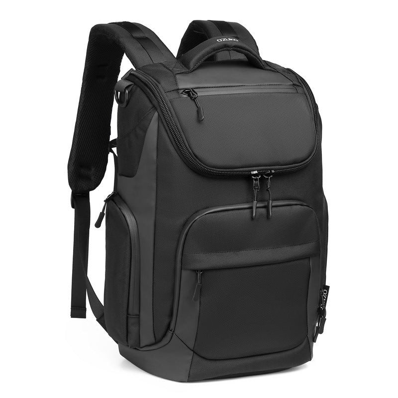 OZUKO Business Backpack Men's Commuting Large Capacity Computer Bag Travel Backpack High-end Waterproof School Bag