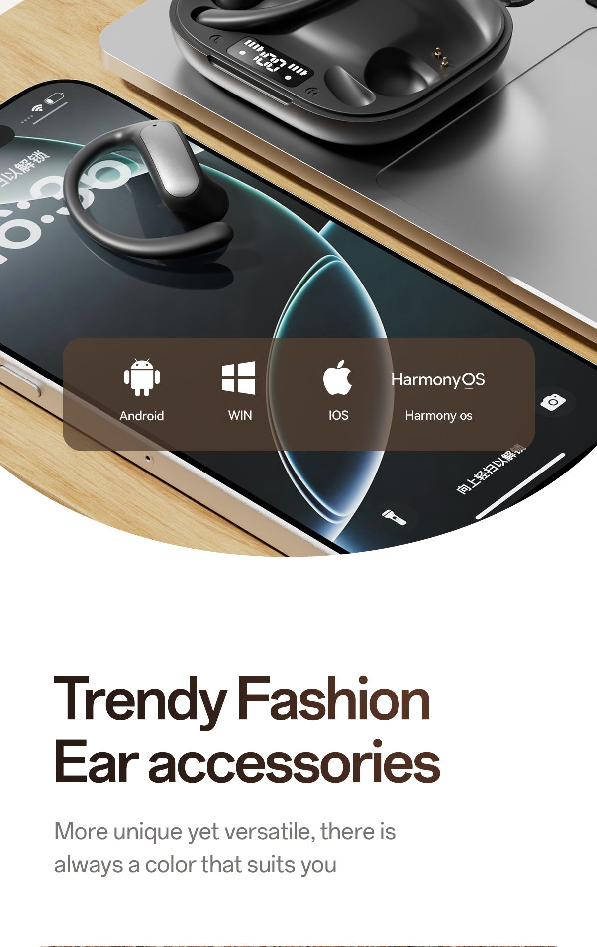 2025New M140Long Battery Life Ear-Hook Headphones Private Model High Appearance Long Battery Life Wireless Bluetooth Headphones