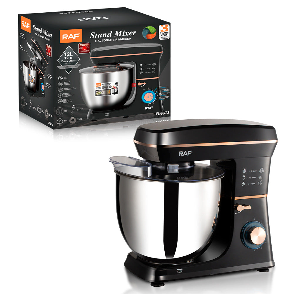 Chef Machine Fully Automatic Dough Mixer Kneading Stirring Milk Cap Egg Beater Desktop Commercial Small Multi-Functional5.5L