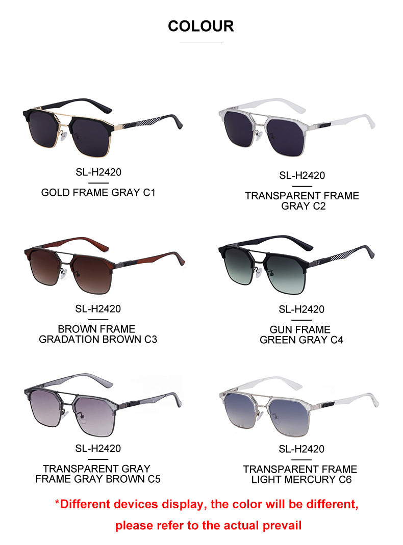 European and American Fashion Cat Eye Sunglasses for Men, Unique High-End Feel, Men's Driving Glasses Wholesale shades