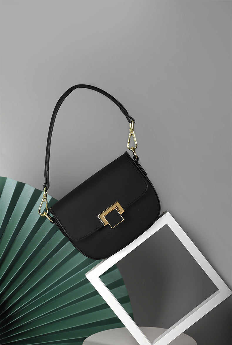 New Trendy Fashion Small Square Bag Niche Retro Underarm Bag Personality Stylish High-Quality Simple Crossbody Bag