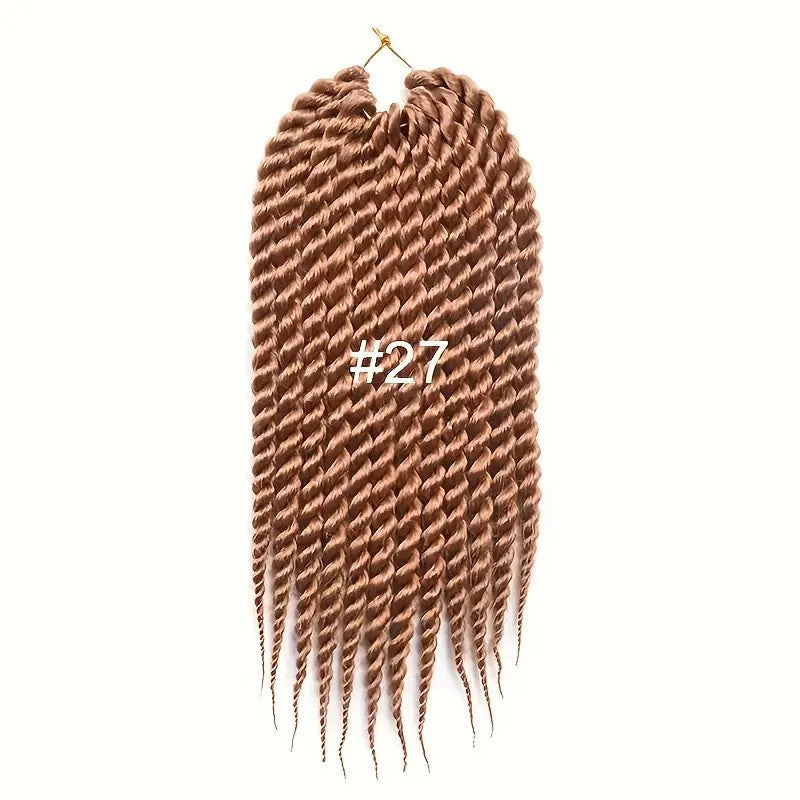 Medium Coarse12Hand-twisted Two-strand Braid SenegaleseTwistHair Synthetic Crochet Wig Voluminous Wig