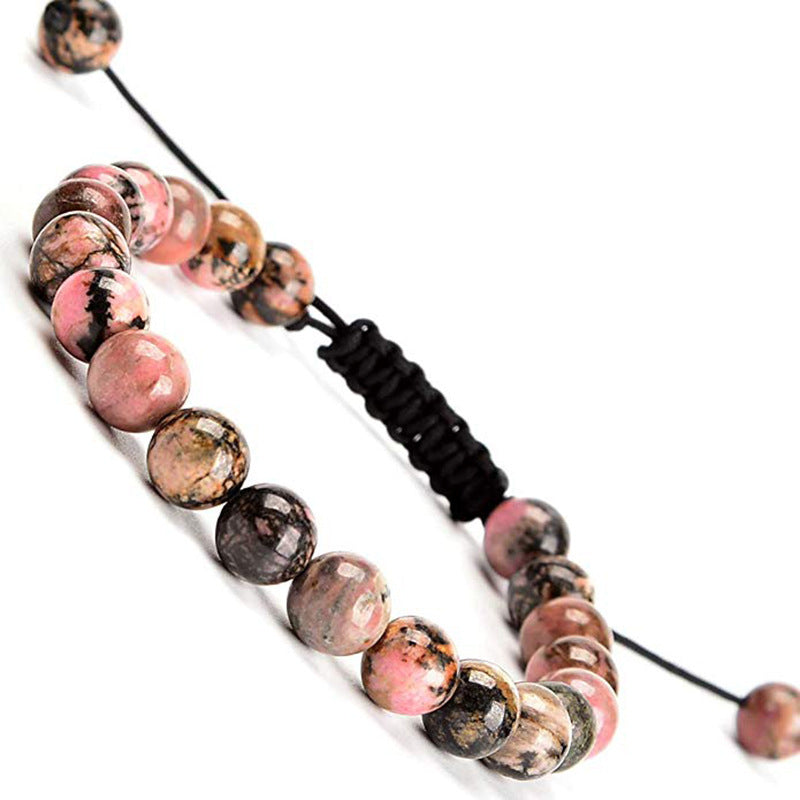 AliExpress Natural Tiger Eye Stone Bracelet Agate Couple Woven Bracelet Peacock Stone Woven Bracelet