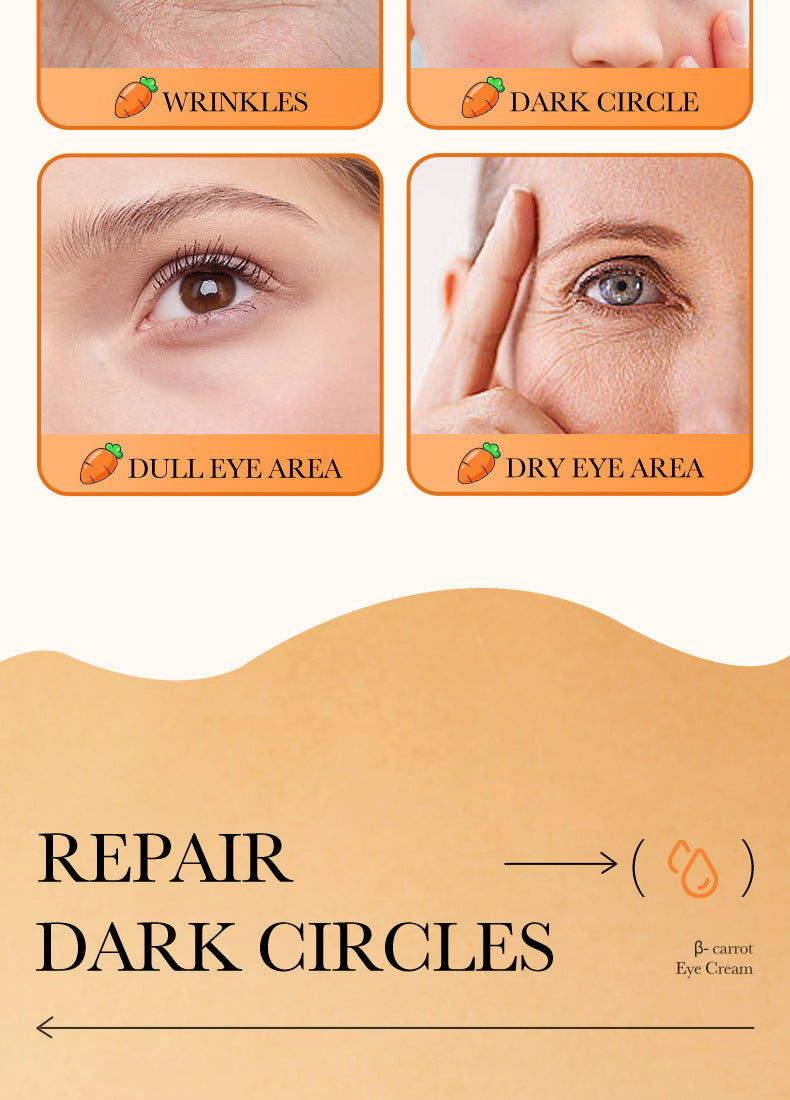Carrot Eye Cream20g SADOER Moisturize and Improve Dark Circles, Eye Wrinkles, and Eye Bags  Wholesale