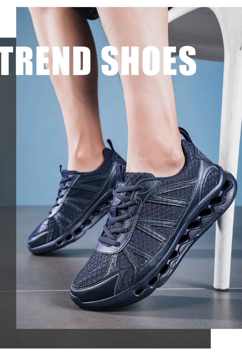 New Men's Running Shoes Large Size Mesh Breathable Casual EVA Lightweight cushioning rebound city commuter shoes