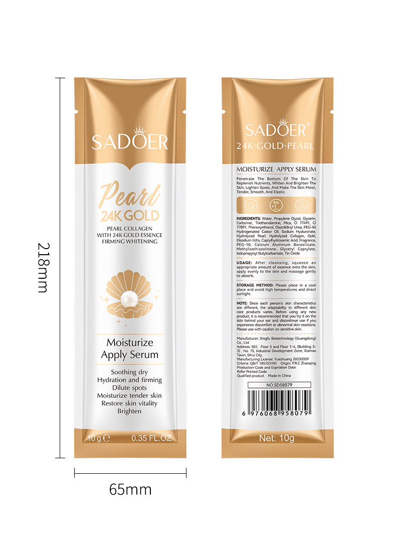 24K Golden Pearl Collagen Hydrating Essence SADOER Moisturizing and Hydrating  Wholesale