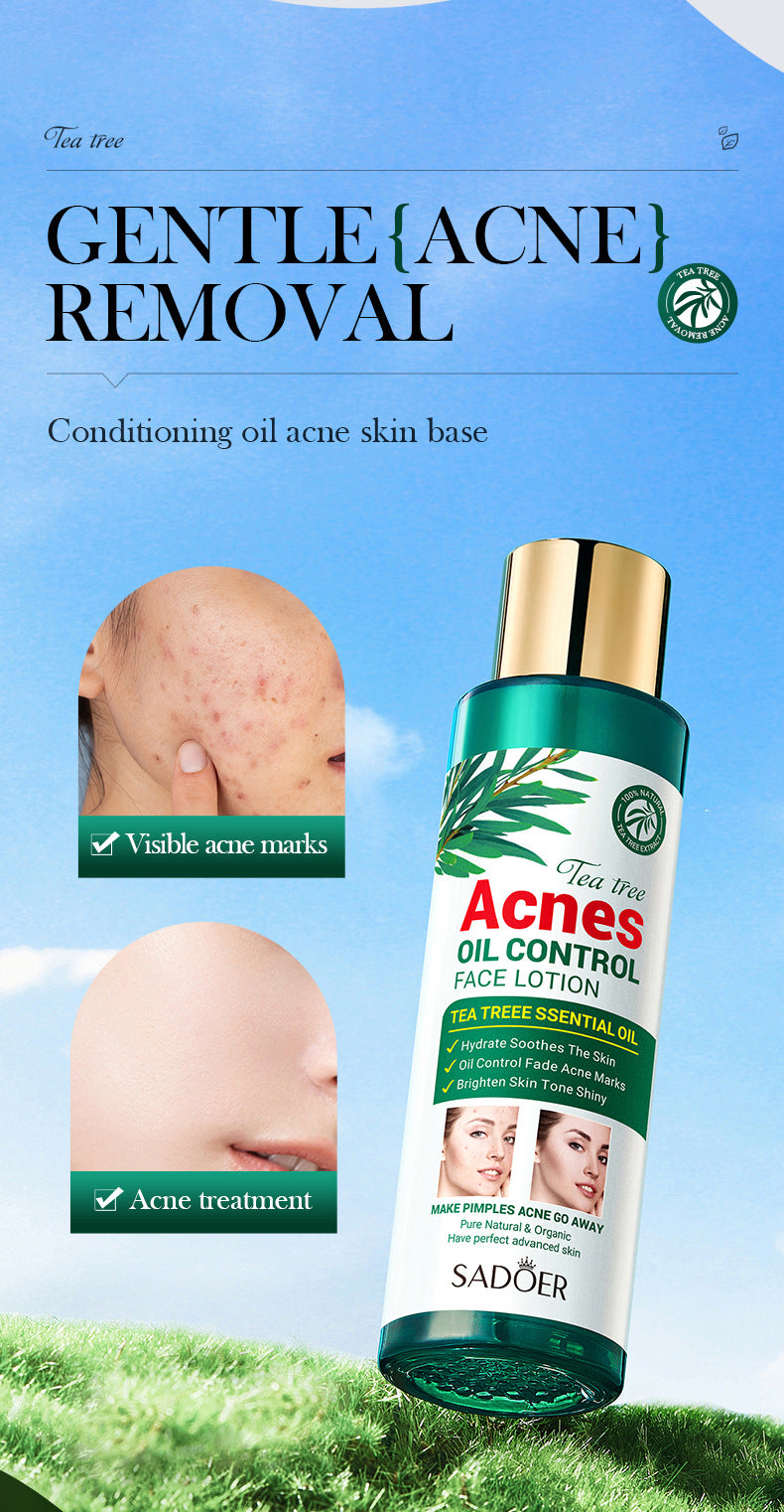 Tea Tree Skincare Set SADOER Cleansing, moisturizing, hydrating five-piece set for  foreign trade wholesale