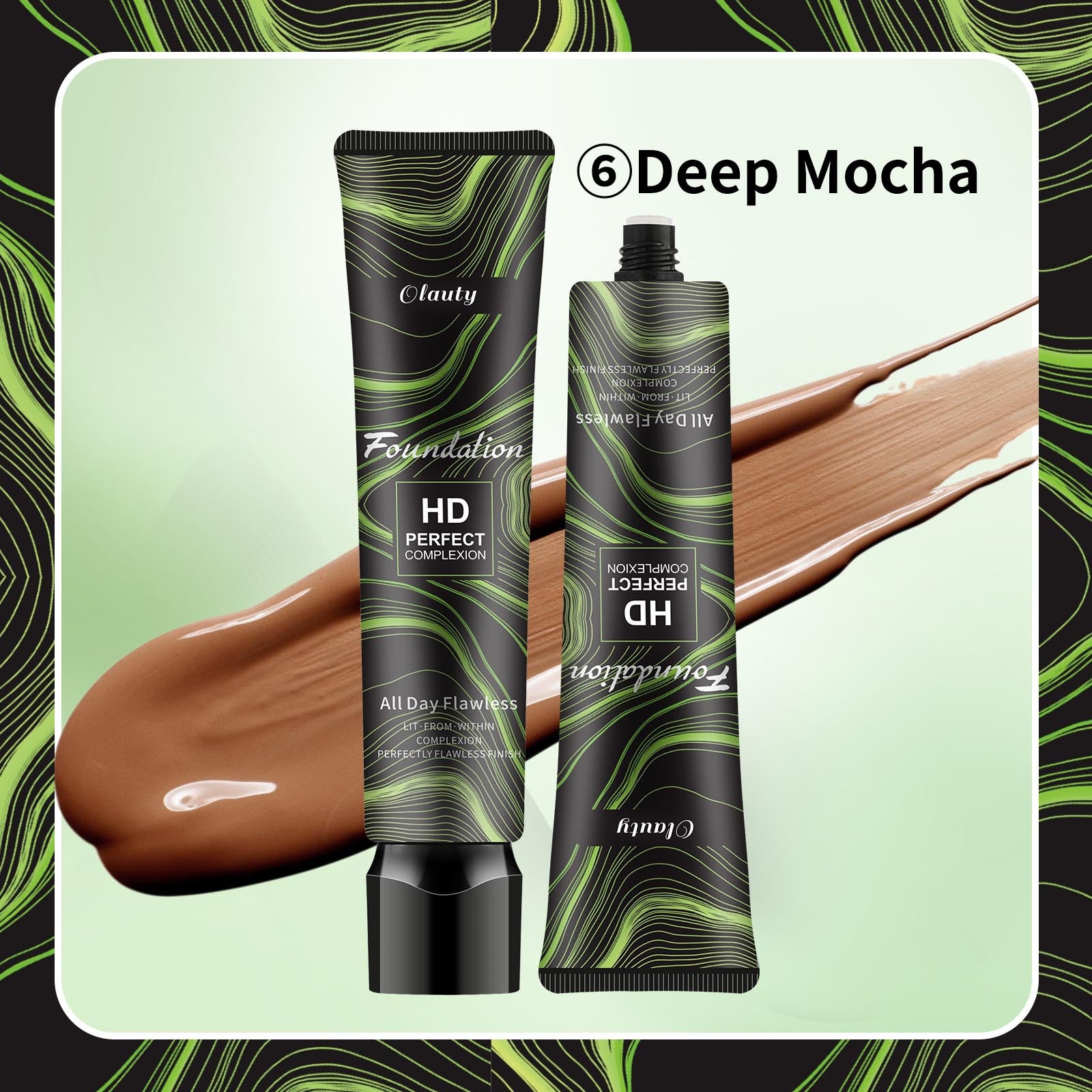 Olauty Liquid foundation waterproof sweatproof moisturizing non-cakey concealer even skin tone natural look makeup