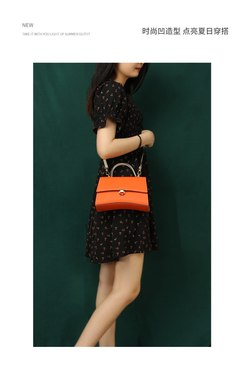 New Summer Korean Fashion Simple Kelly Bag Women's Single Shoulder Crossbody Small Bag Elegant Personality Small Square Bag