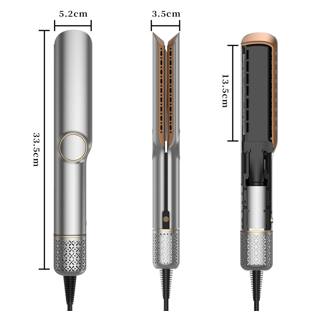 Straight Hair Straightener Blow Dryer 2-in-1 Hair Straightener Dry and Wet Dual-Use Hair Dryer Clip Negative Ion Hair Dryer Comb