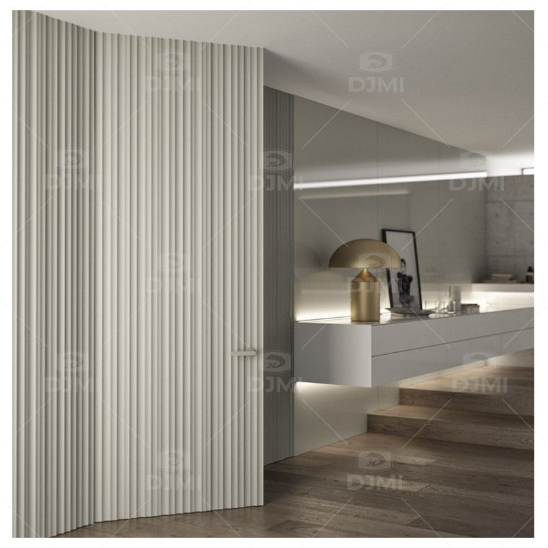 Invisible Flush Mounted High-end Secret Room Wooden Doors Internal Concealed Integrated Frameless Hinged Hidden Door