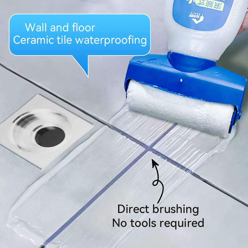 baolisi Roller Type Transparent Waterproof Glue Exterior Wall Roof Bathroom Leak Repair Glue Floor Tile Toilet Edge Leak Sealing