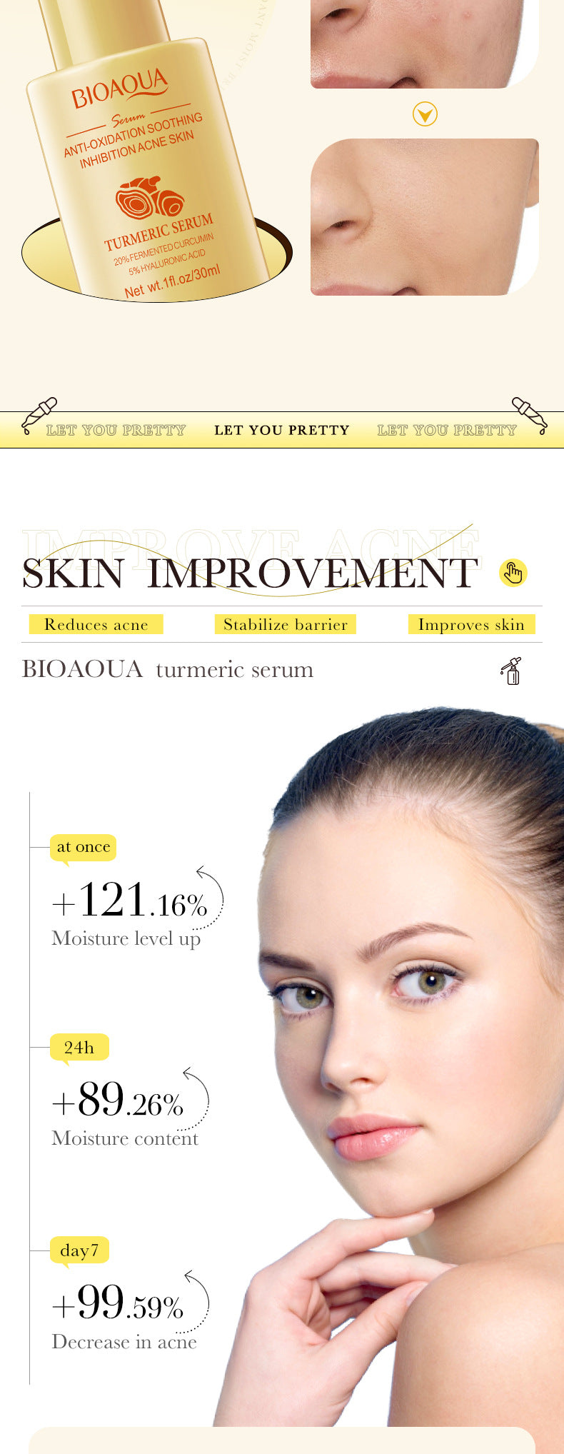 BIOAOUA Essence Series Hydrating and Nourishing Vitamins C Essence   Factory Direct Sales