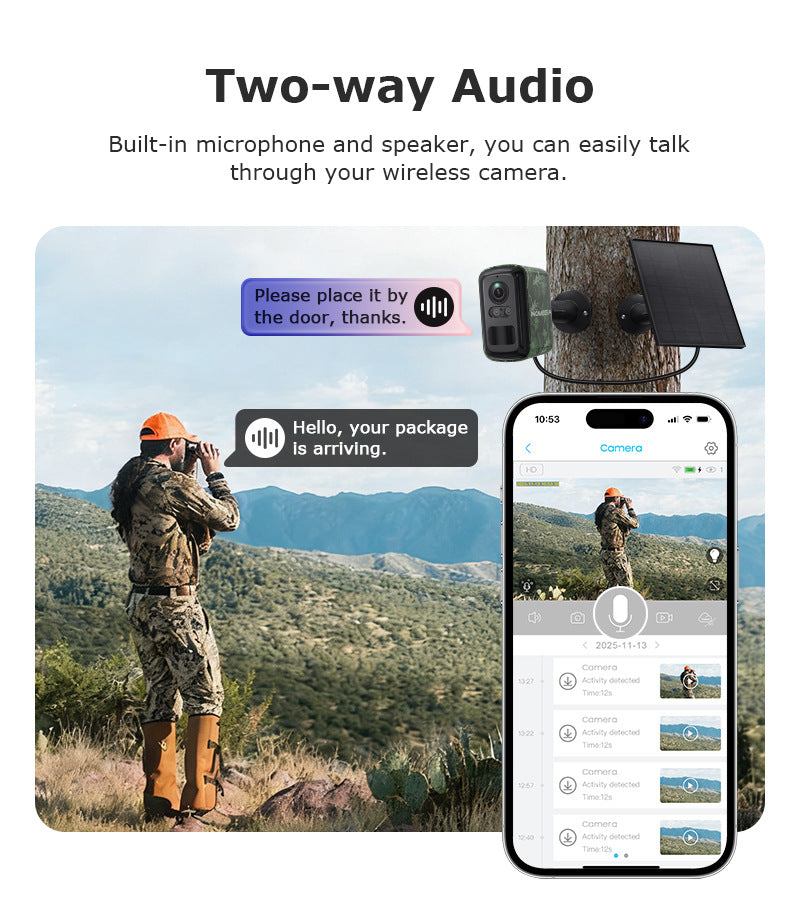 Exclusive Supply4G Solar Camera Outdoor Camouflage Battery Camera3MP High Definition Full Color Night Vision Surveillance