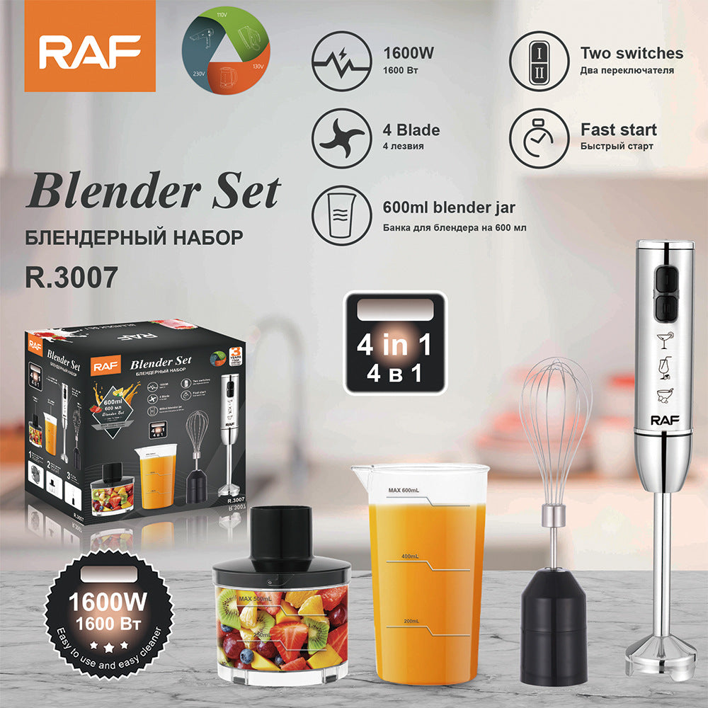 RAF EU Standard Electric Egg Beater Household Handheld Egg Beater Cream Whisk4Set R.3007