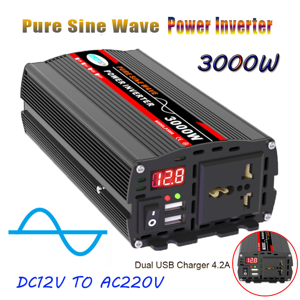 Automotive Pure Sine Wave Inverter2000W Converter Outdoor Power Supply12V24V48V60V Turn110V220V