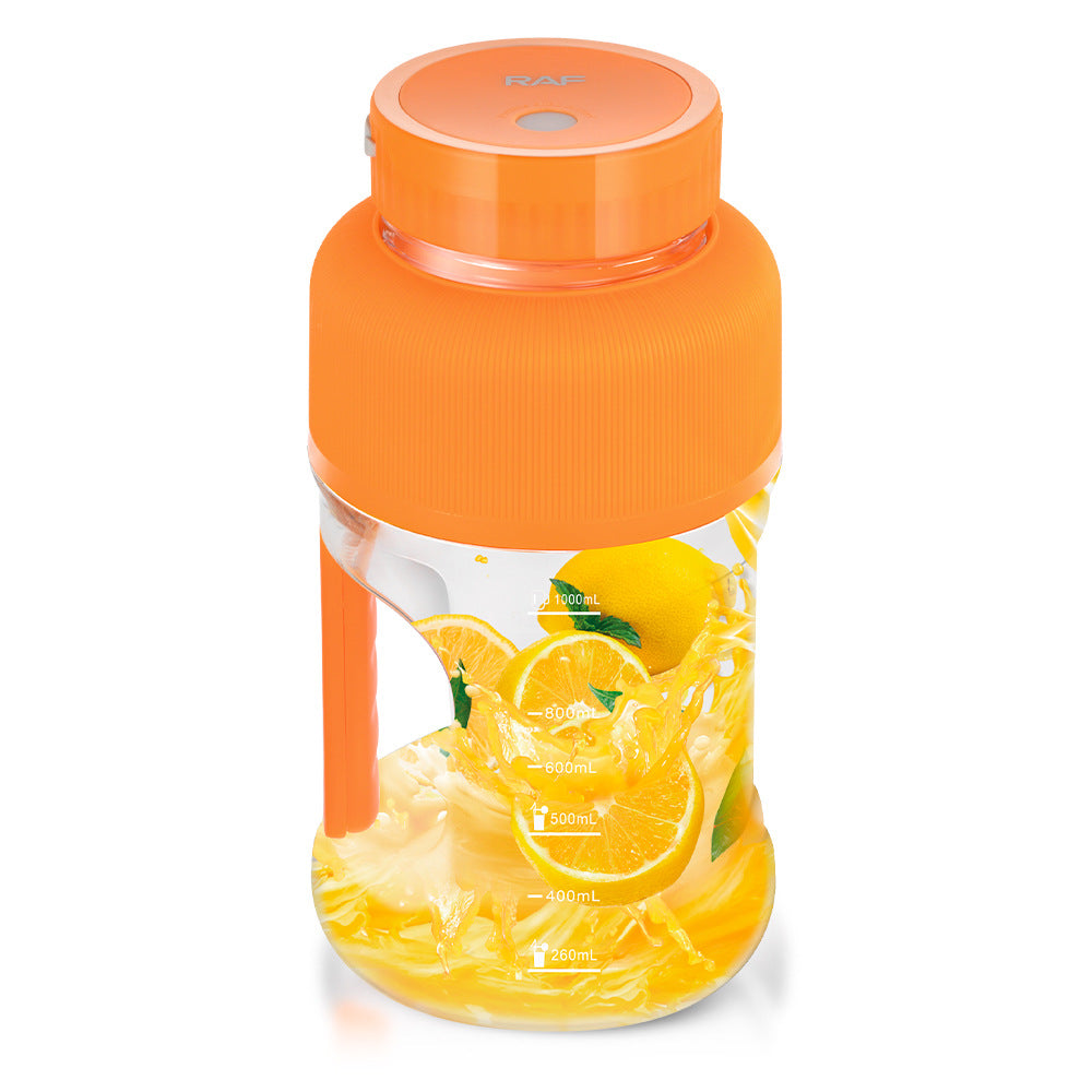 RAF EU Standard Electric Fresh Orange Juicer Household Automatic Juicer Lemon Orange Juice Cup Small Portable