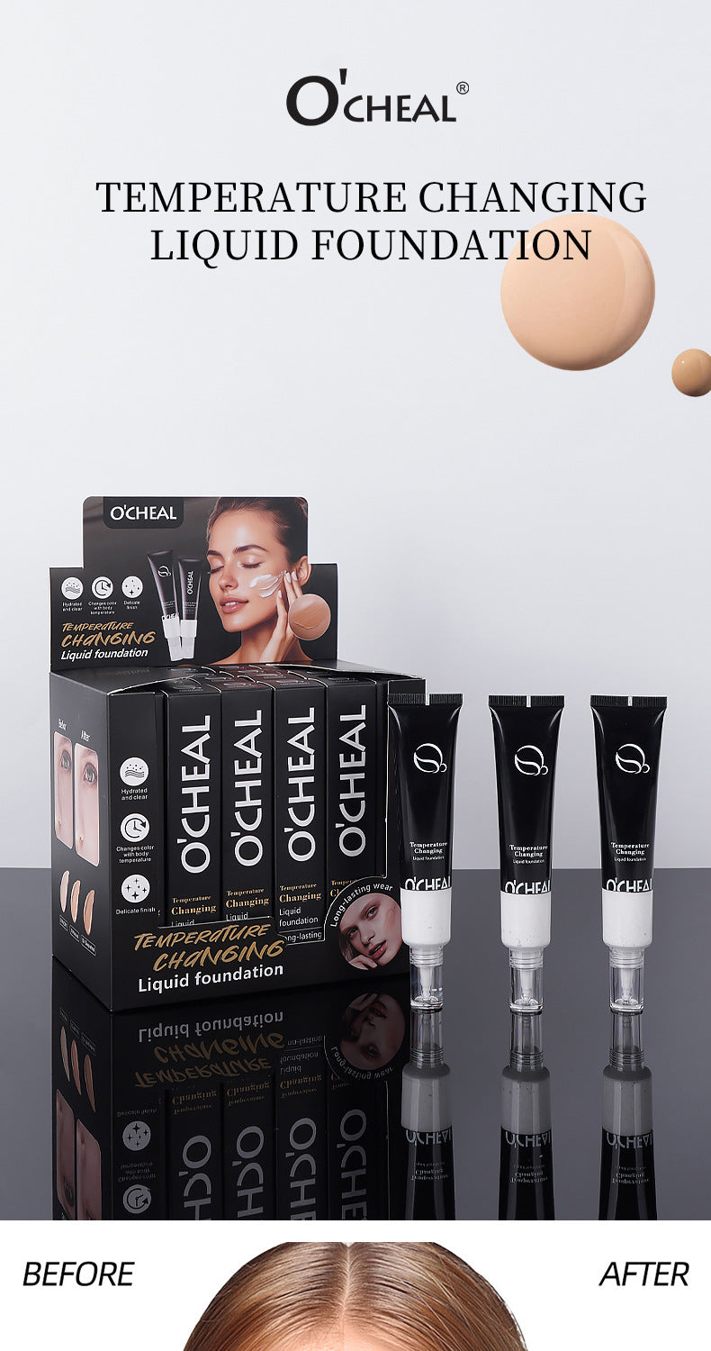 Color-Changing Foundation40ml Wheat Color Acne Scar Dark Circles Concealer Coverage Bare Skin Foundation Cream Version