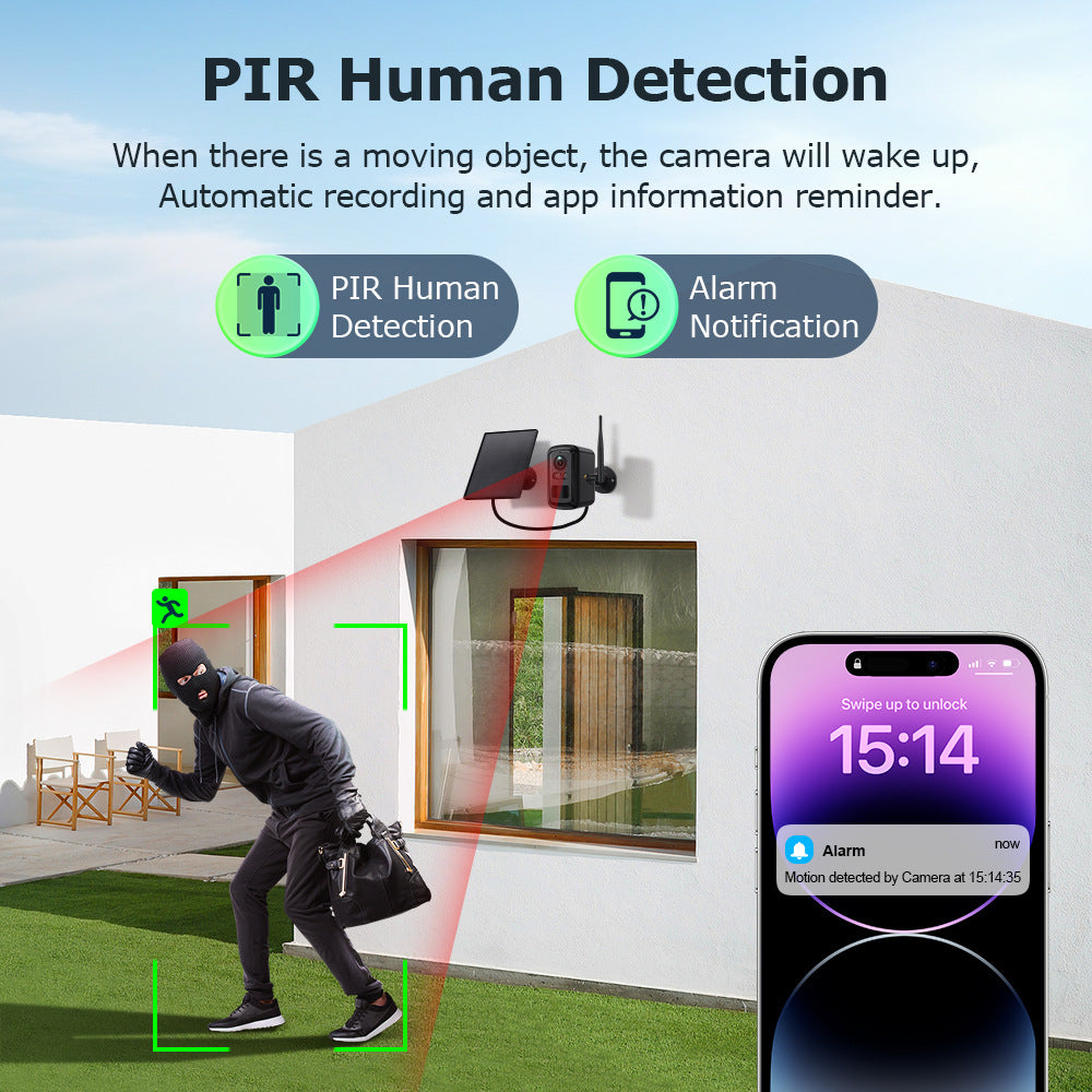 Private Model Wireless WiFi Repeater Solar Camera Combination Set HD Full Color Battery Camera