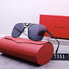 New Fashion Big Brand Sunglasses for Women Driving European and American Style Sunglasses for Men Rimless Cut Edge High-end Sunglasses