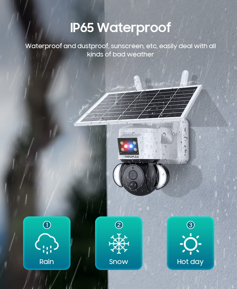 Factory direct sales solar low-power garden camera outdoor alarm surveillance camera40010,000 Pixels