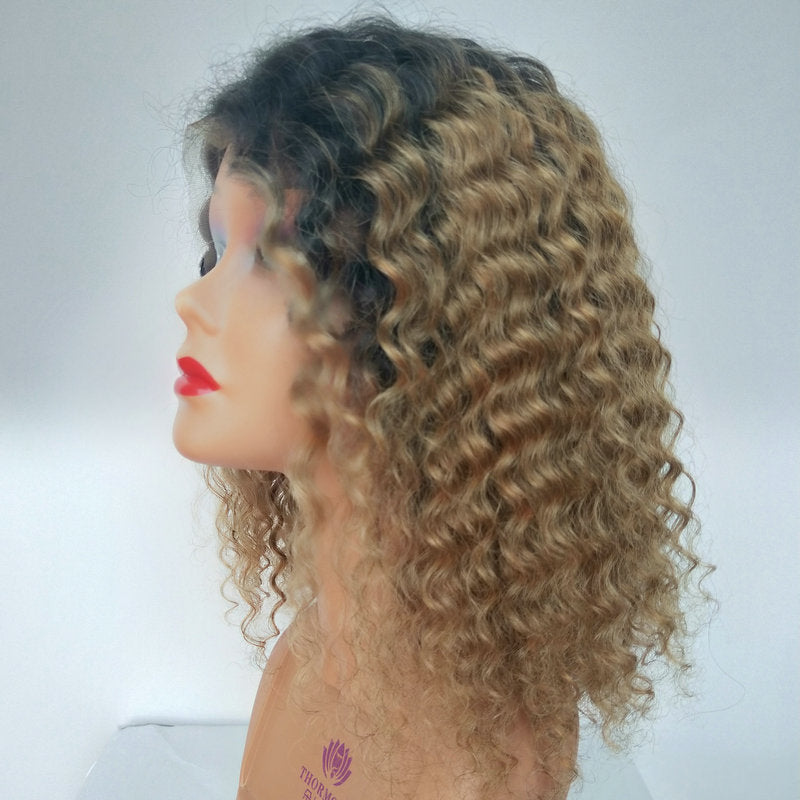 Women's Wavy Short Curly Hair Small Curls Explosive Hairpiece Real Human Hair Wig Wholesale Real Human Hair Wig