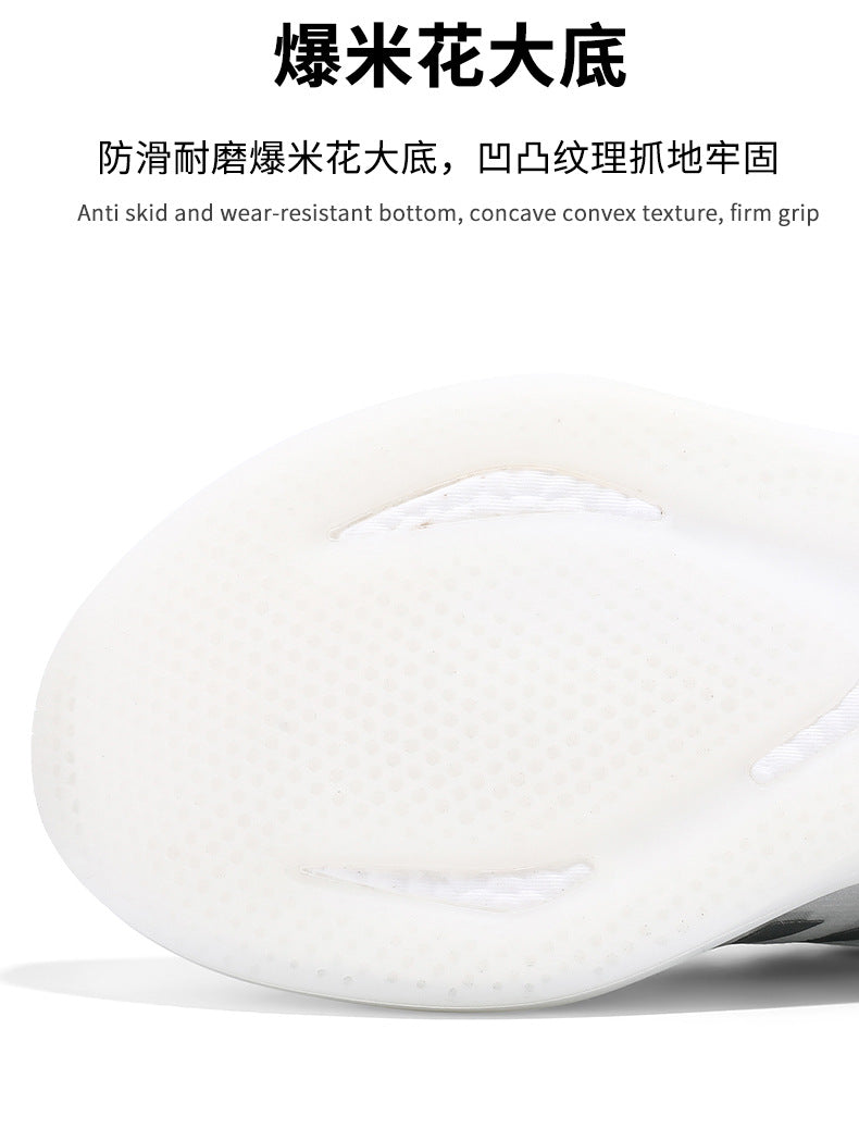 New Outdoor Running Shoes for Men, Soft Sole, Shock Absorption, Real Popcorn Casual Shoes, Breathable Ice Silk Mesh Sports Shoes