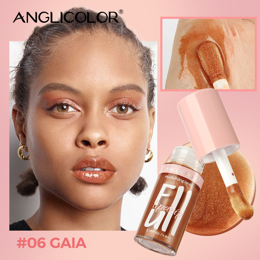 Anglicolor Temperature Changing Lip Oil Long-lasting Moisturizing Mirror Lip Gloss Plump Lips Color-changing Lip Glaze