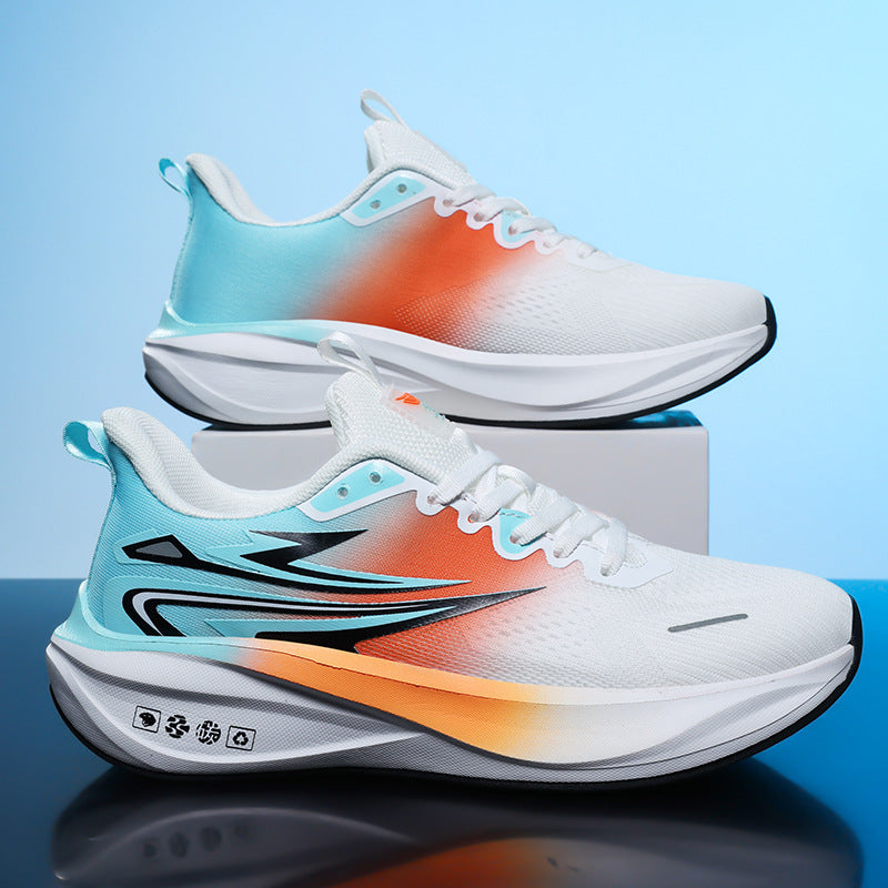 Summer New Fashion Trend Men's Casual Shoes High Elastic Cushioning Youth Running Shoes Jacquard Breathable Sports Shoes
