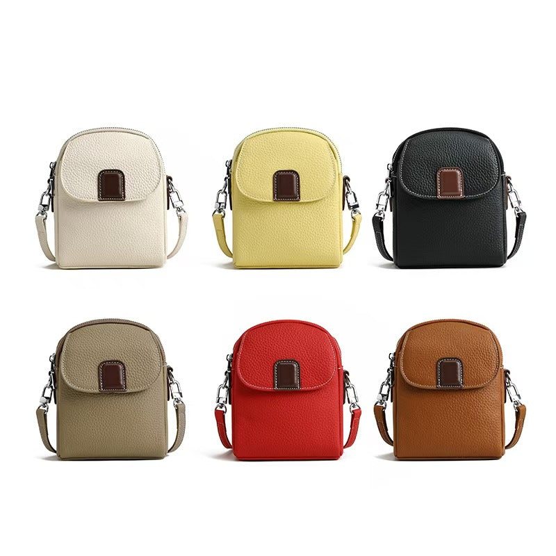 Genuine Leather Phone Bag for Women, Crossbody New Lightweight Bag, Summer Fashion Soft Leather High-End Mini Small Bag