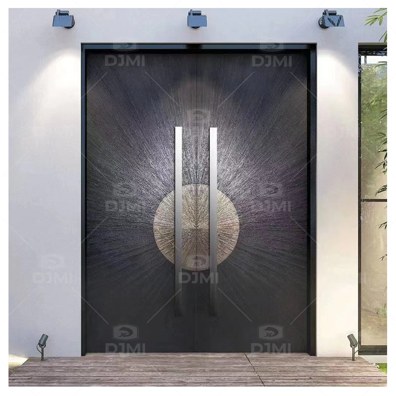 China Top Manufacturer Custom Hurricane Impact Entry Doors Exterior Entrance Door Modern Front Oversized Entry Doors