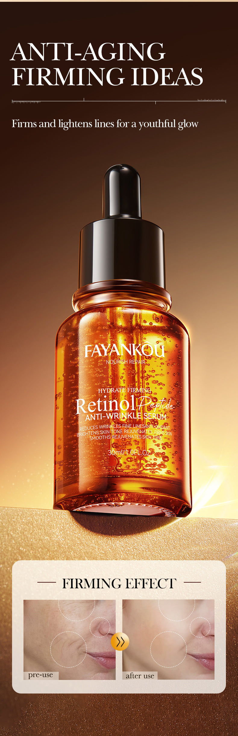 Retinol Peptide Skincare Series  FAYANKOU Amino Acid Facial Cleanser  Wholesale