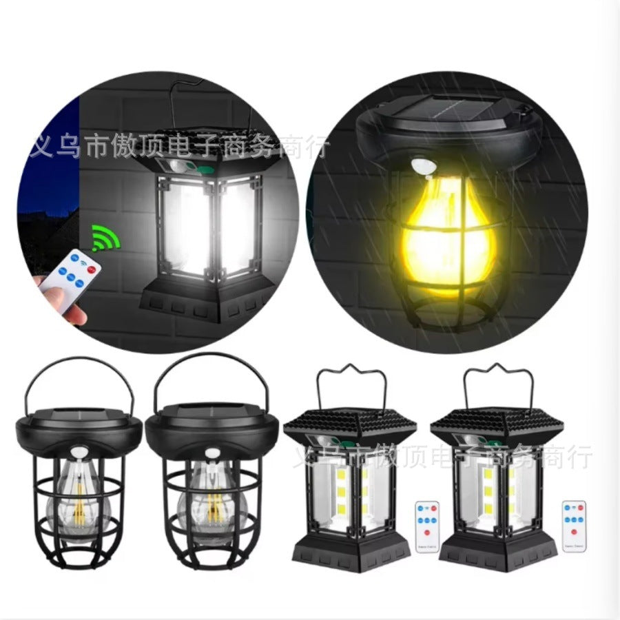 New Solar Tungsten Wall Light Human Body Sensor Camping Bulb Light Emergency Light Outdoor Camping Light