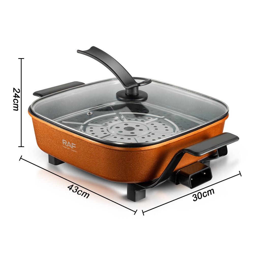 RAF European and American Standard Multifunctional Electric Cooker Household Electric Frying Pan Non-stick Pan Electric Cooker Steamer7LR5411