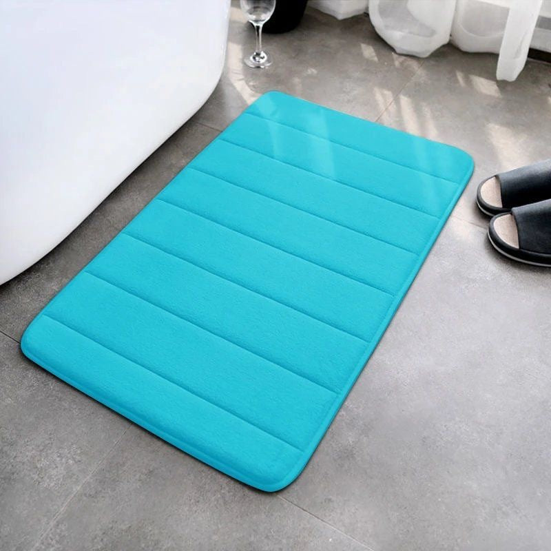 Striped Quilted Coral Fleece Floor Mat Manufacturer Wholesale Bathroom Mat Dropshipping Carpet