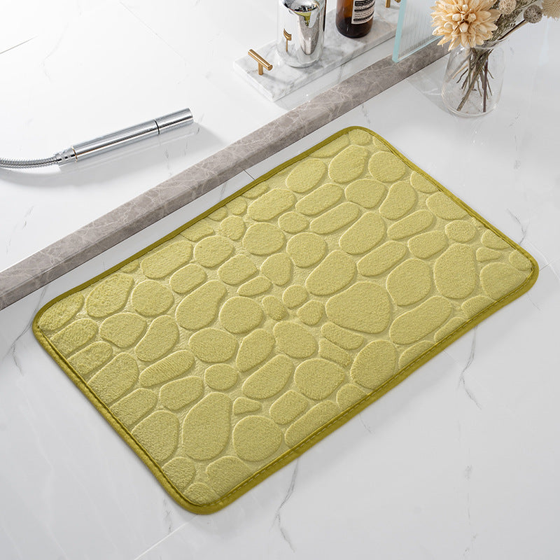 Special Coral Fleece Pebble Embossed Floor Mat Thickened Soft Bathroom Rug Machine Washable Carpet Wholesale