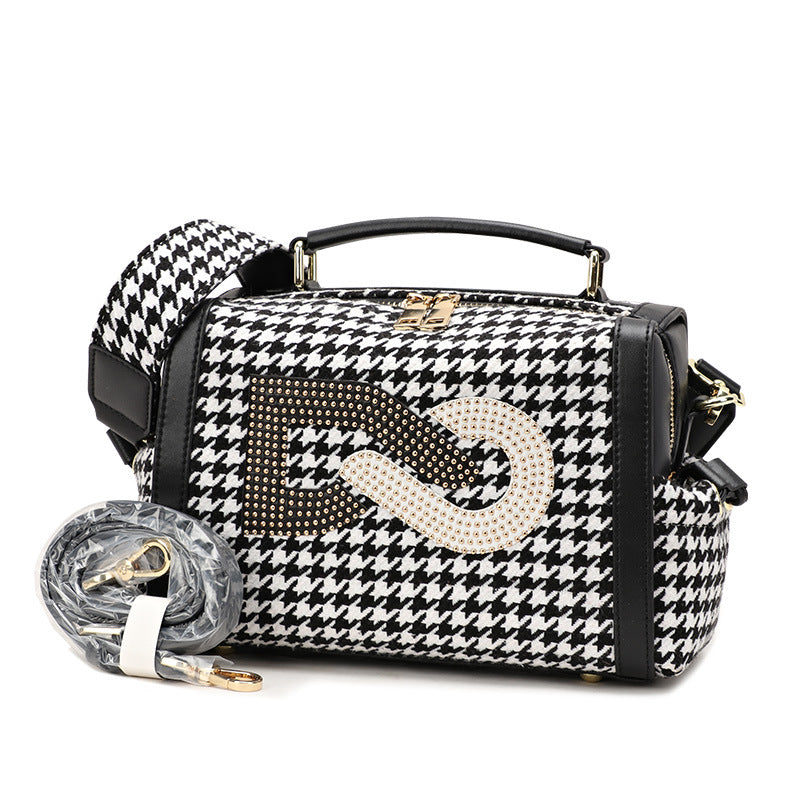 Korean Style Single Shoulder Women's Bag Wool Texture Versatile Handbag Trendy Personality Underarm Crossbody Women's Bag