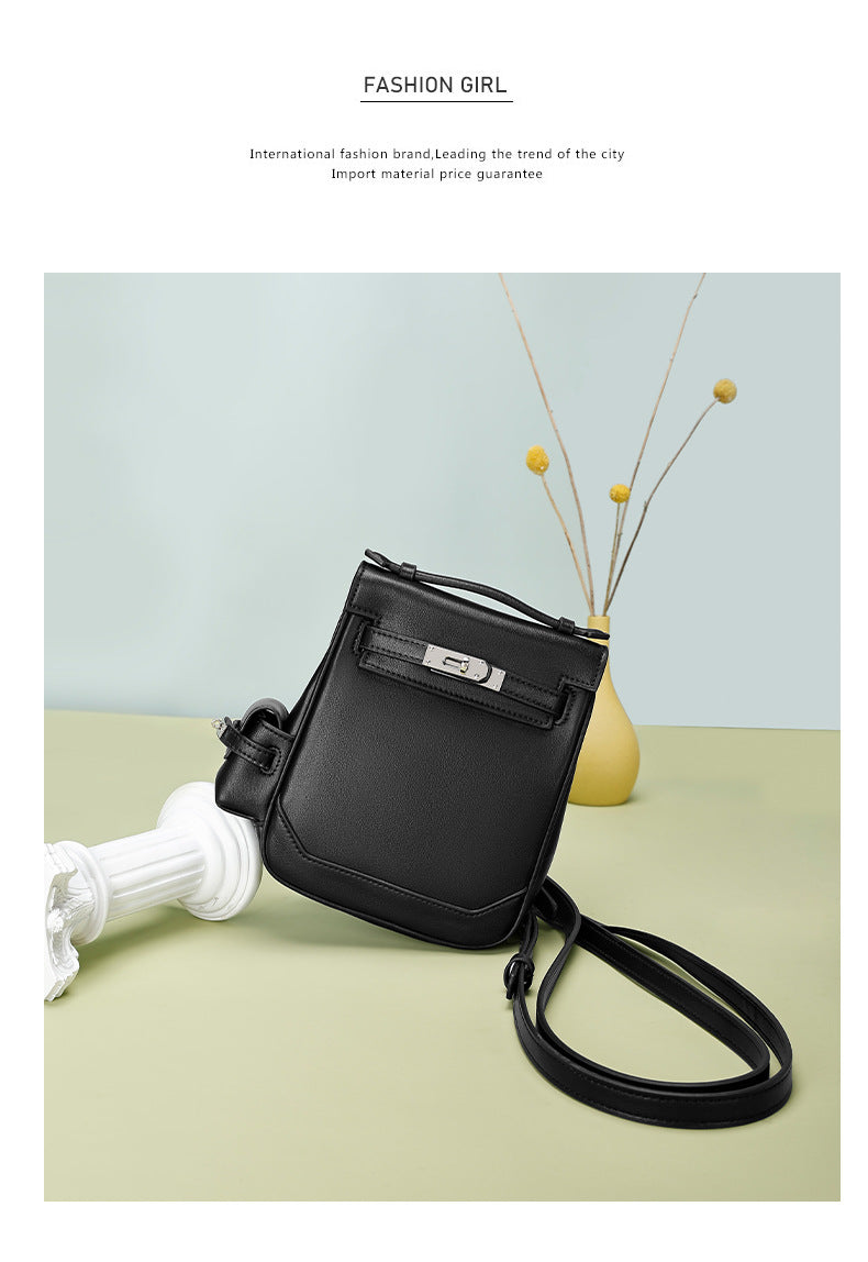 Genuine Leather Vintage Kelly Bag for Women, High-End Versatile Underarm Commuter Messenger Bag, Top Layer Cowhide Single Shoulder Crossbody Bag for Women