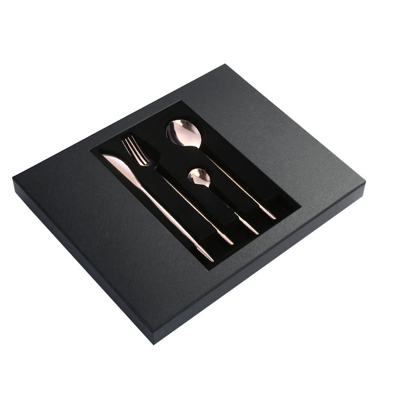 1010Stainless Steel Tableware24Set of Western Cuisine6Steak Knife and Fork Gift Set