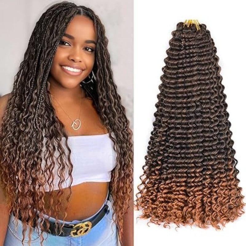 DeepWaveTwist Long Curly Hair Crochet Hair Extensions Afro Synthetic Hairpiece European and American Cross-Border Wholesale Fluffy