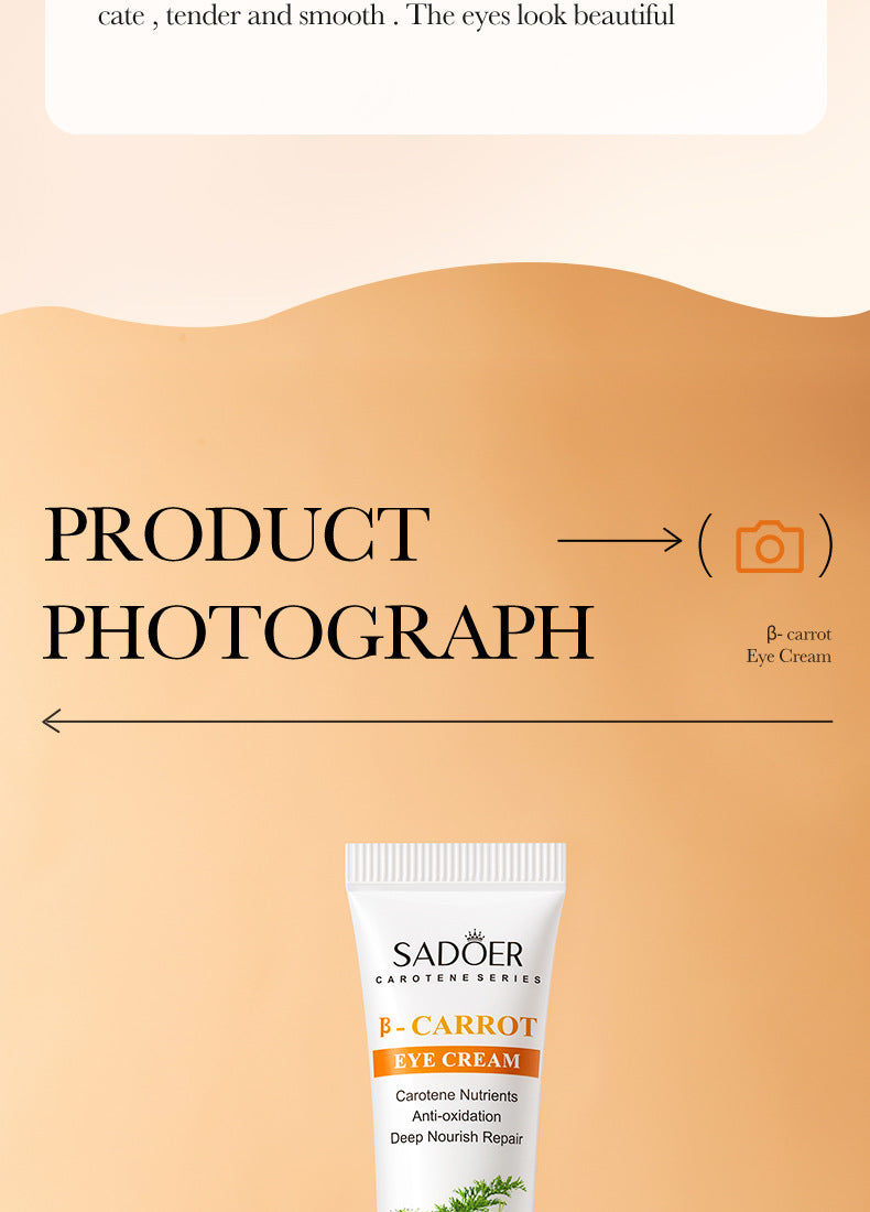 Carrot Eye Cream20g SADOER Moisturize and Improve Dark Circles, Eye Wrinkles, and Eye Bags  Wholesale