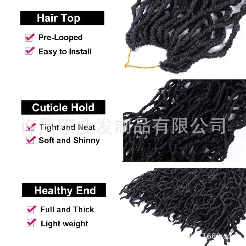 African Wig Synthetic Braids Earthworm Curly Braids African Dreadlocks NU Locs Crochet Dreadlocks Soft Locs