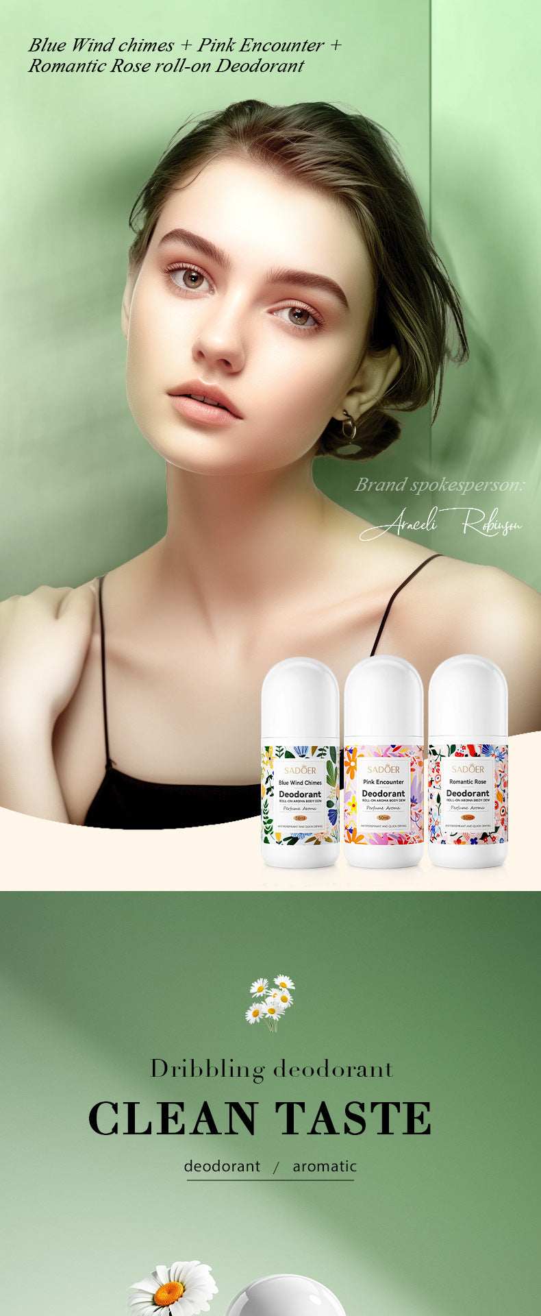 Antiperspirant SADOER Lan Feng Ling Roll-On Deodorant Portable Long-Lasting Fragrance  Wholesale