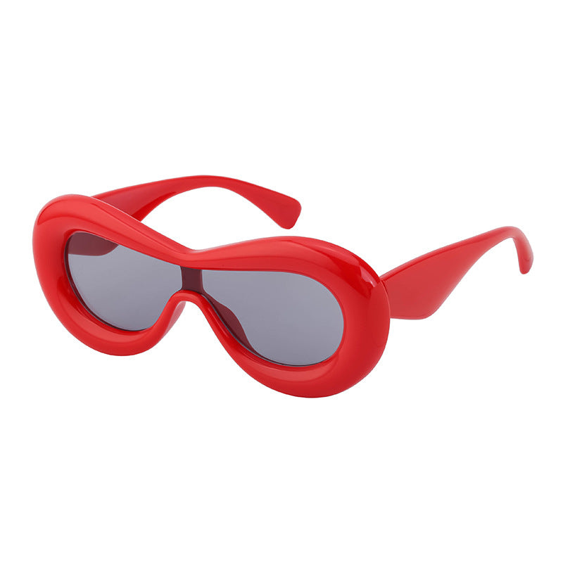 Europe and America Y2K Sunglasses for Women Trendy One-Piece Sunglasses Party Quirky Street Style Fashion Women's Glasses Wholesale