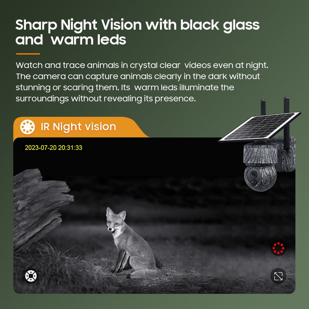 Factory direct sale outdoor camouflage solar waterproof surveillance camera night vision4G Wireless WIFI