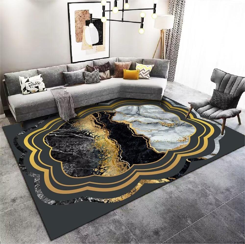 Crystal Velvet Carpet Light Luxury Home Bedroom Non-Slip Wear-Resistant Bedside Blanket Living Room Dirty-Resistant Easy to Care Sofa Coffee Table Blanket